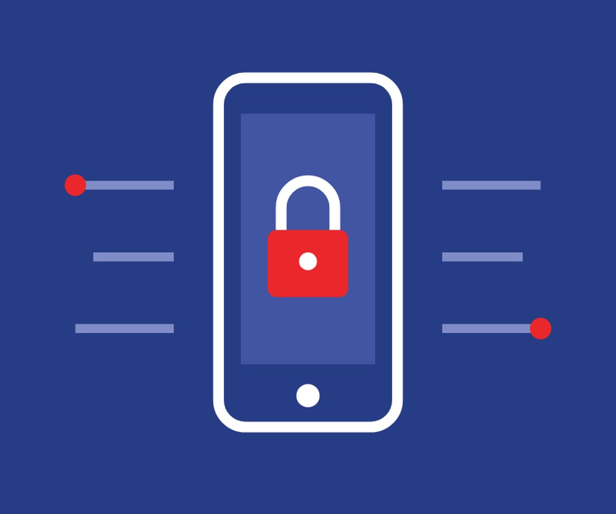 Mobile banking security illustration